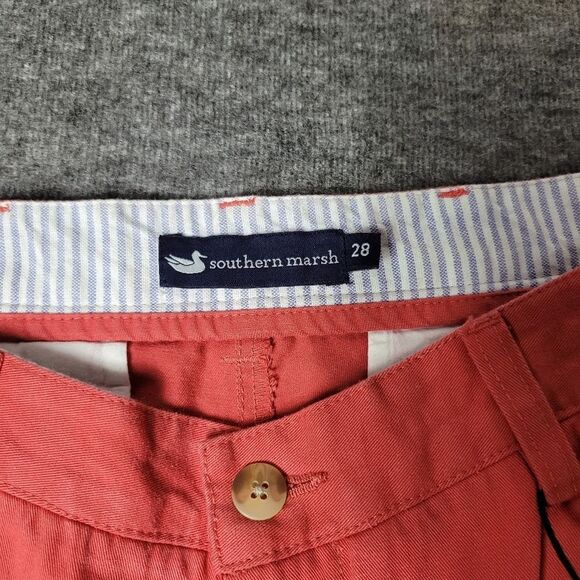 Southern Marsh Regatta Men's Golf Short Size 28 Front Flat Red Chino New - Picture 3 of 8